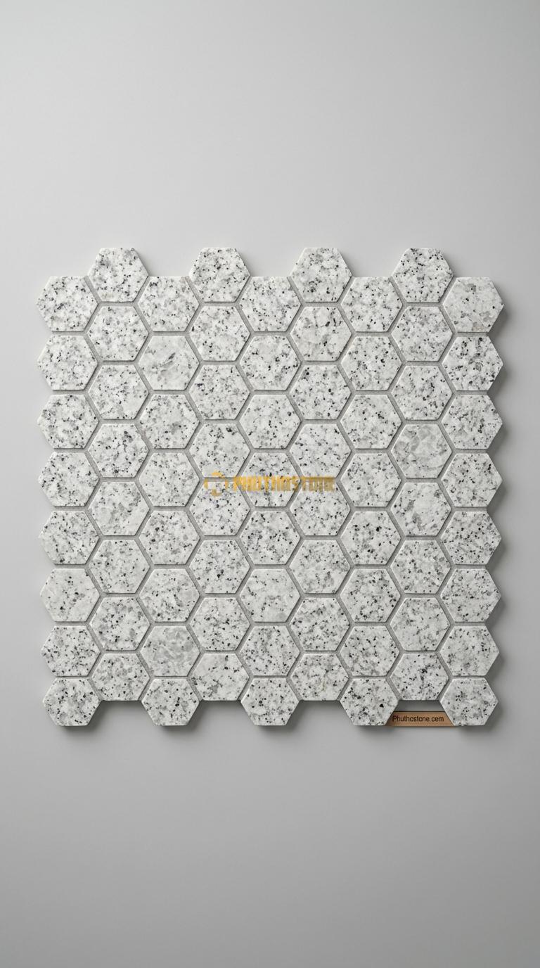 Đá Chẻ Granite Trắng Muối Tiêu 10×20 Lát Sân Vườn