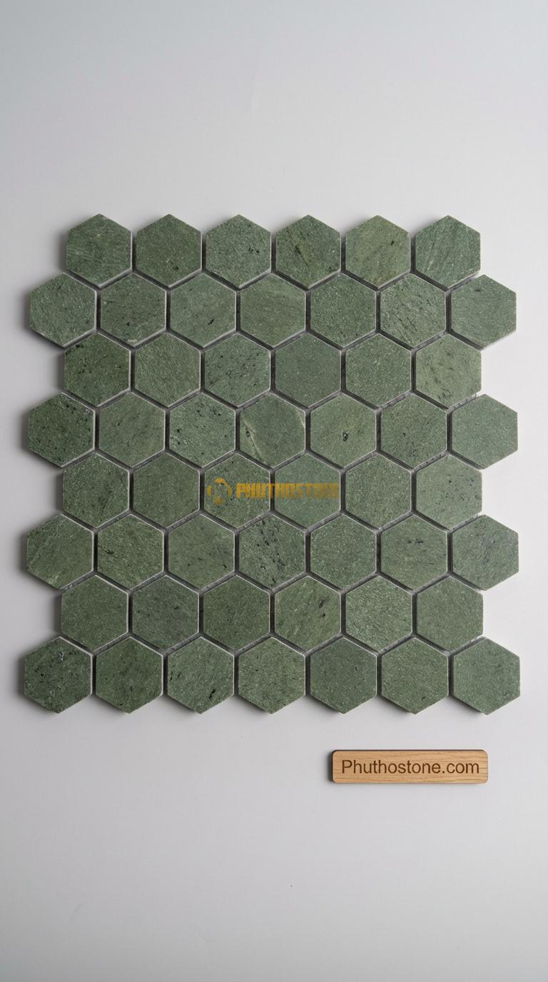 Đá Chẻ Xanh Rêu 15X20 Lát Sân Sau Nhà