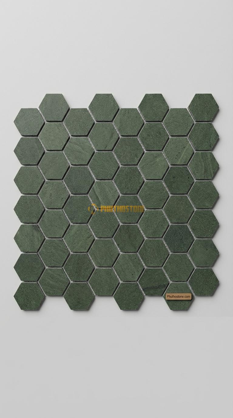 Đá Chẻ Xanh Rêu 20×20 Lát Sân Trước Nhà