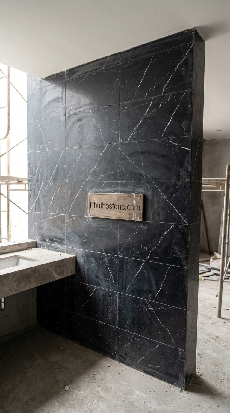 Đá Granite Hồng Mài Bóng 3cm Lát Sân Sau 600x300cm