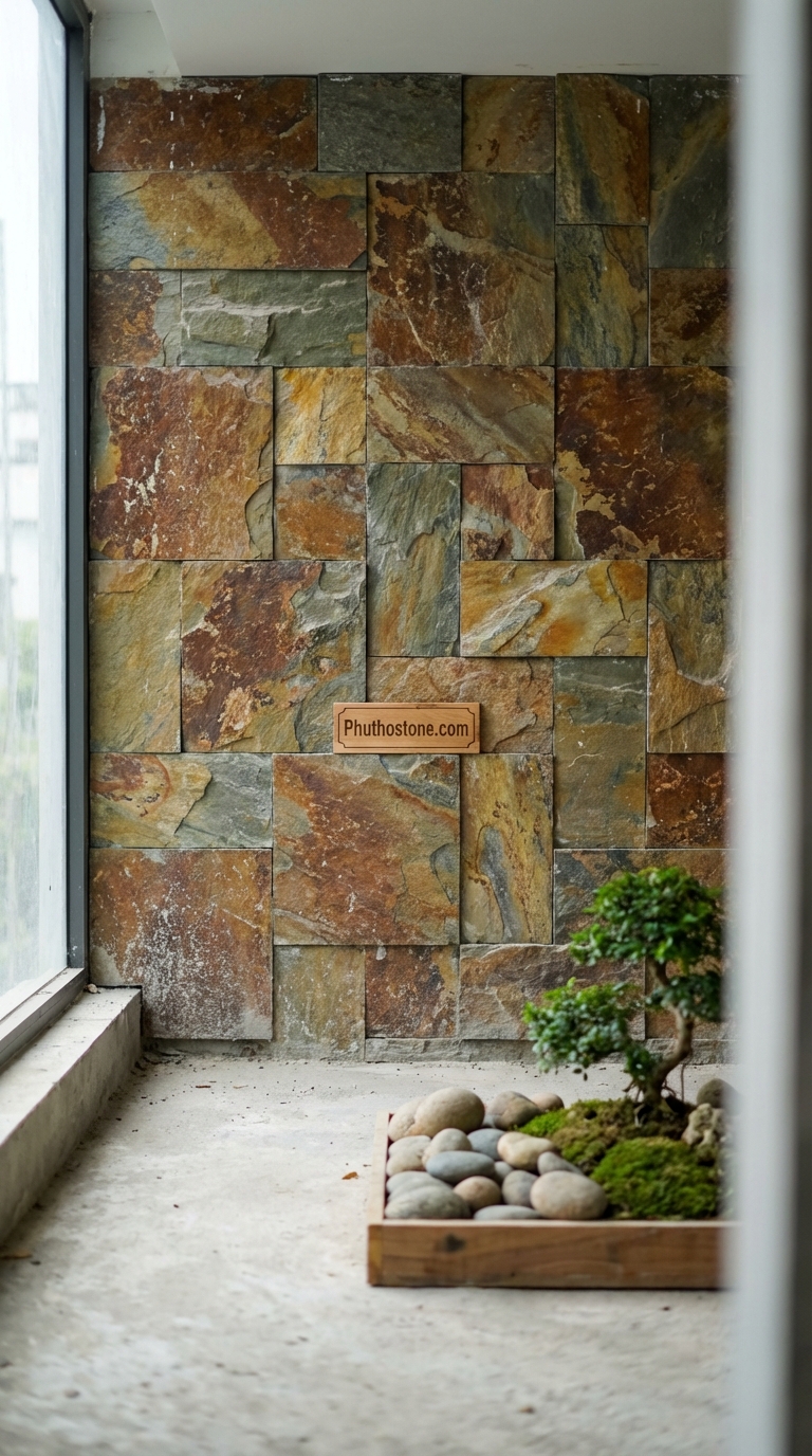 Đá Granite Vàng Chẻ Tay 2cm Lát Lối Đi 300x600cm