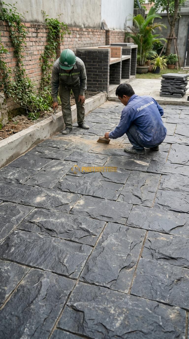 Đá Mosaic Đá Bazan Vỉ 30×30 Lát Spa – Phòng Xông Hơi