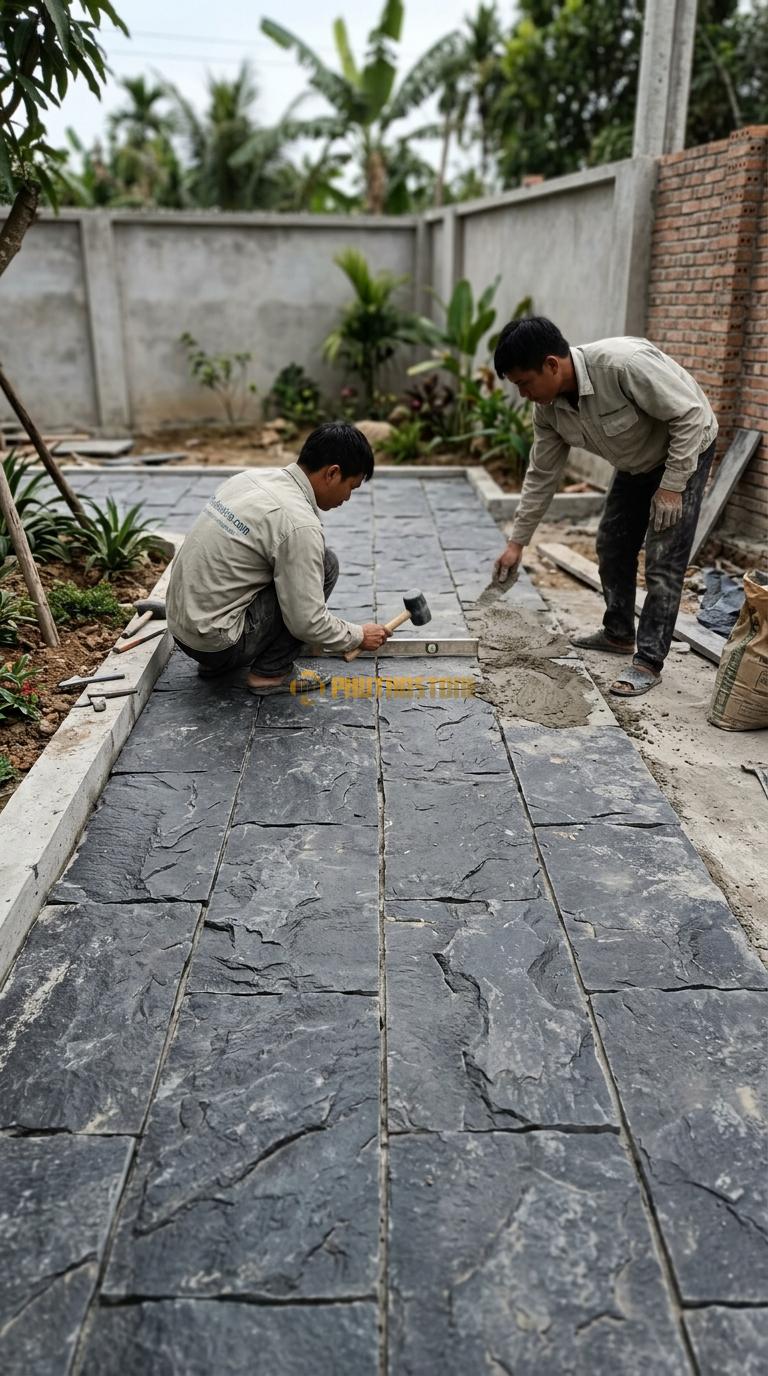 Đá Mosaic Đá Bazan Vỉ 30×30 Lát Trang Trí Tường Phòng Khách