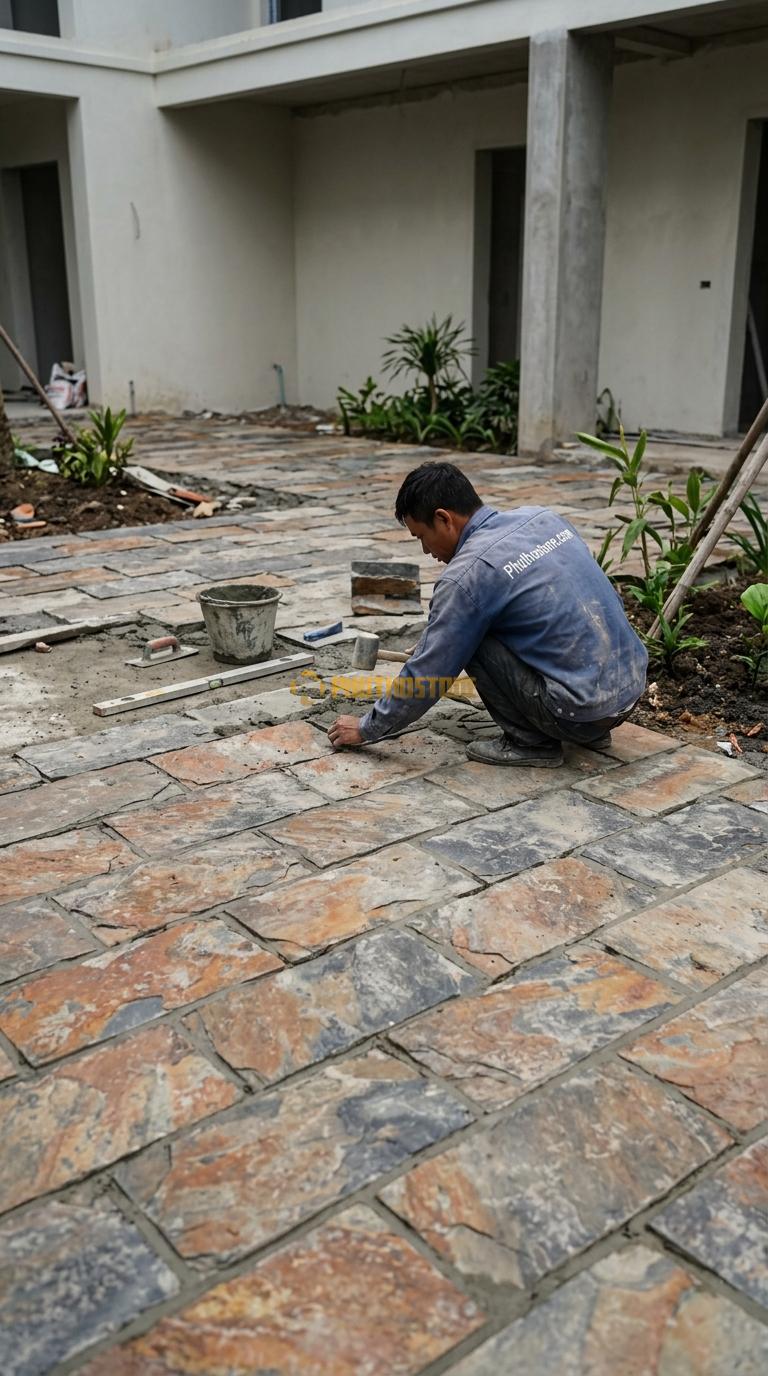 Đá Mosaic Đá Đa Sắc Vỉ 30×30 Lát Trang Trí Tường Phòng Khách