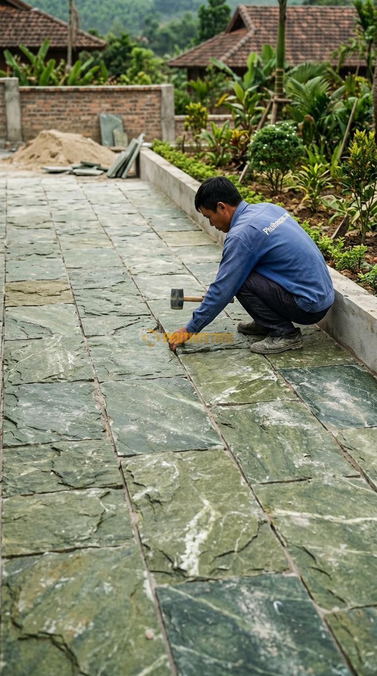 Đá Mosaic Đá Serpentine Vỉ 30×30 Lát Phòng Vệ Sinh