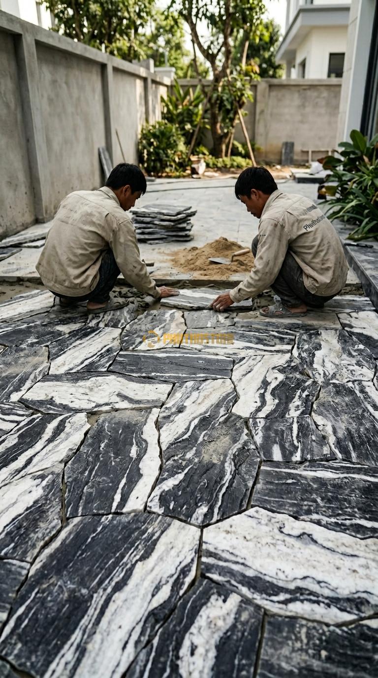 Đá Mosaic Đá Tuyết Sơn Vỉ 30×30 Lát Trang Trí Tường Phòng Khách