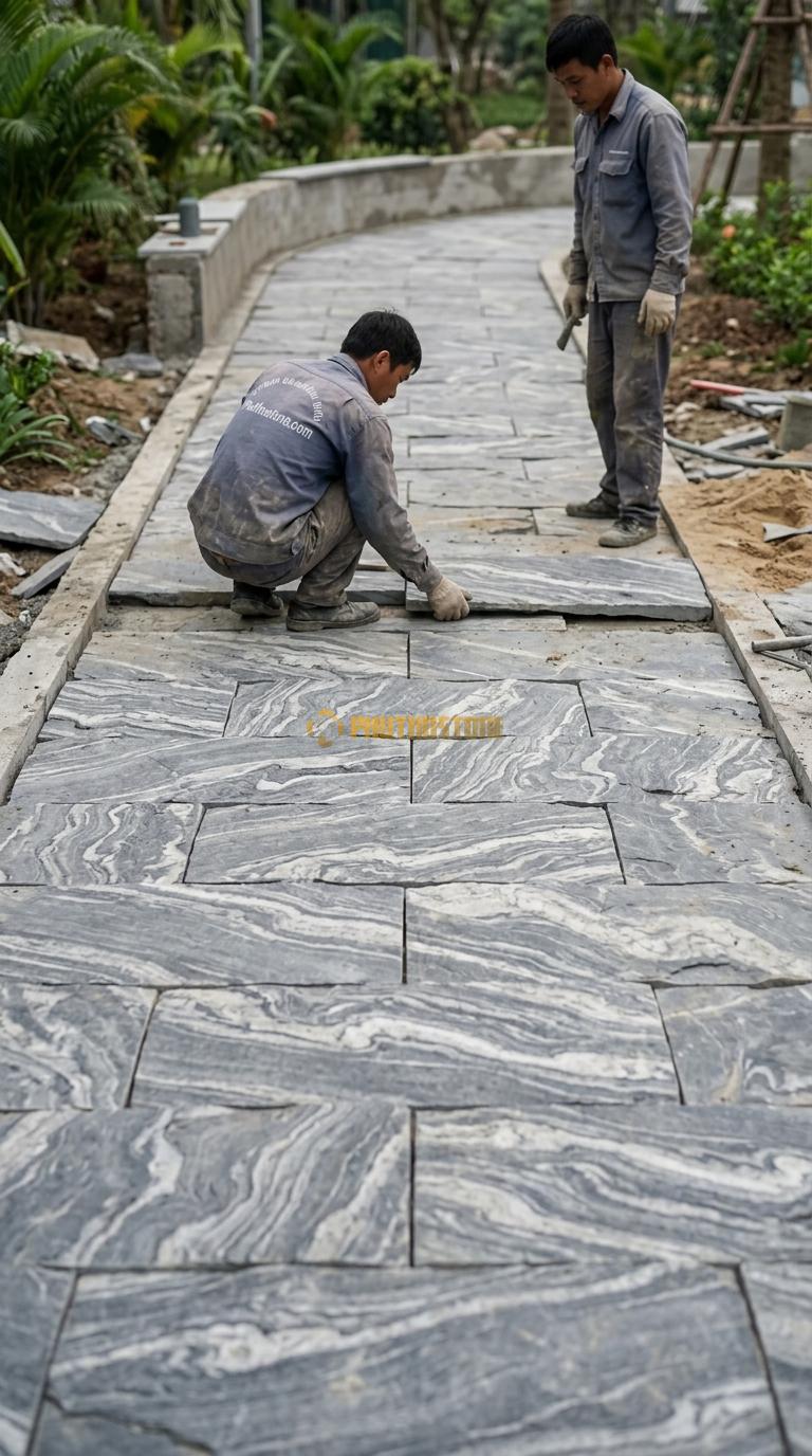 Đá Mosaic Đá Vân Mây Vỉ 30×30 Lát Quầy Bar