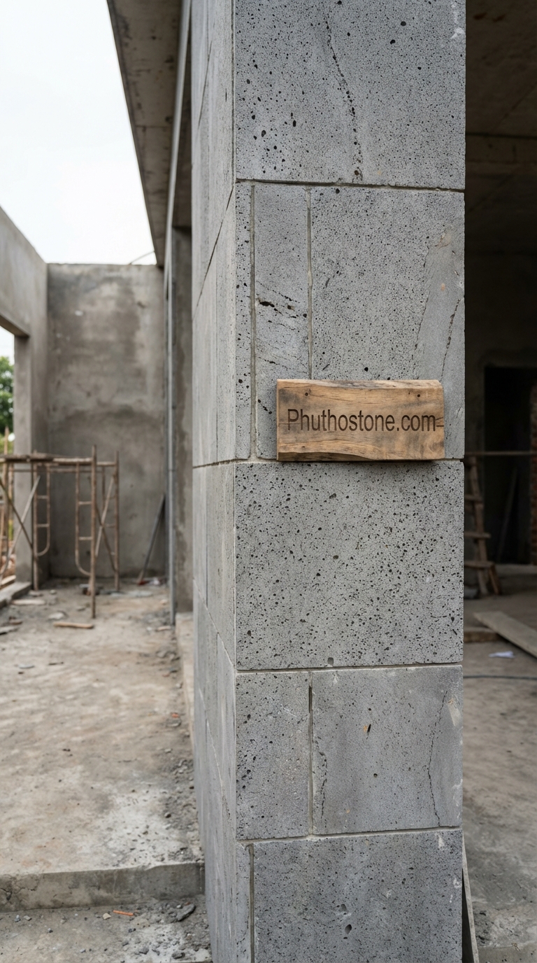 Đá ong xám ốp mặt tiền, bề mặt mài bóng sang trọng, Kích thước 60x120cm