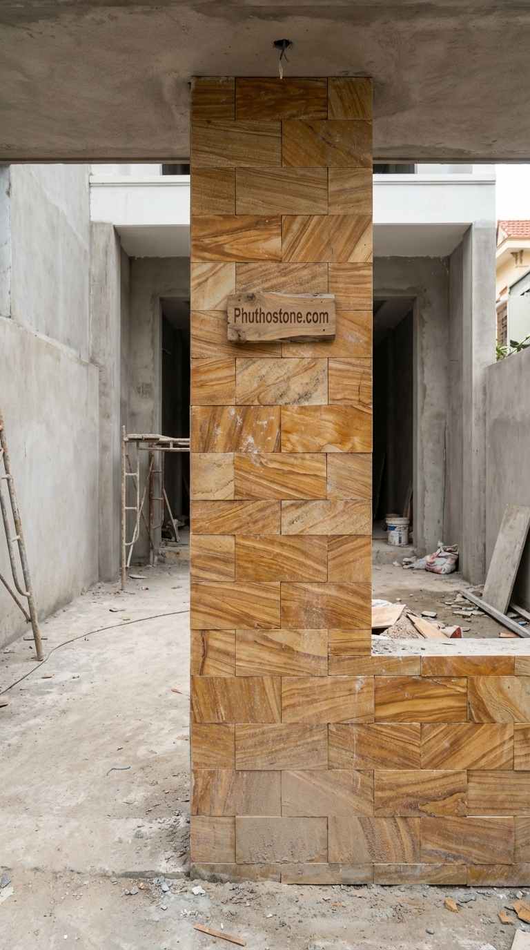 Đá Granite Trắng Muối Tiêu Sân__Đá