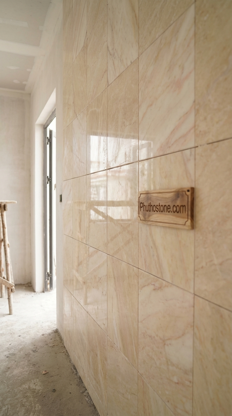 Đá vàng nghệ an ốp tường độc đáo, bề mặt mosaic đá tự nhiên, Kích thước vỉ 30x30cm