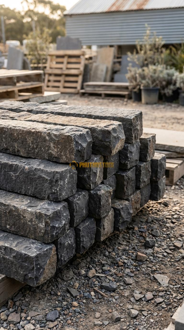 Trụ Đá Chẻ Đá Bazan 80cm