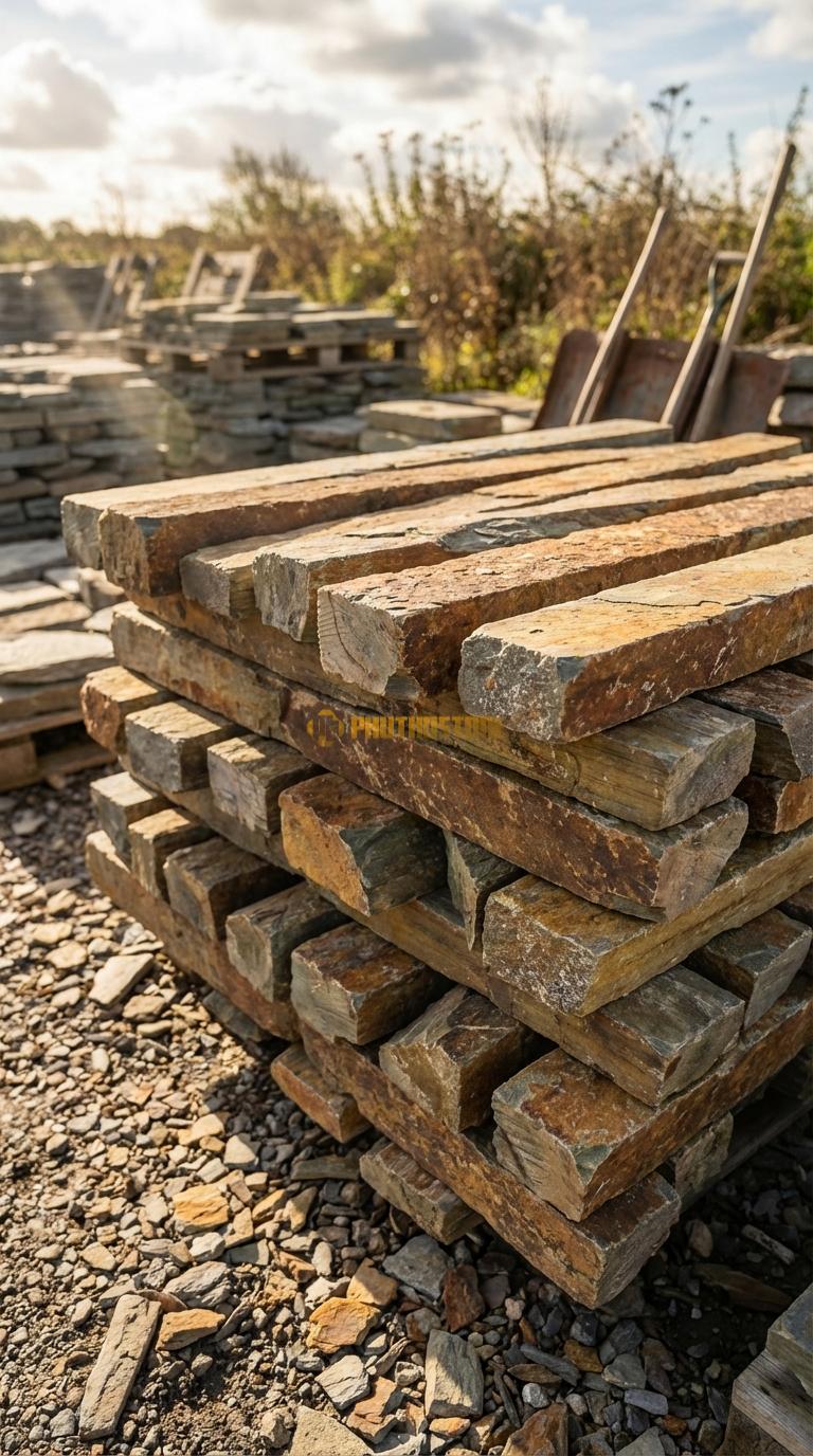Trụ Đá Chẻ Đá Đa Sắc 100cm