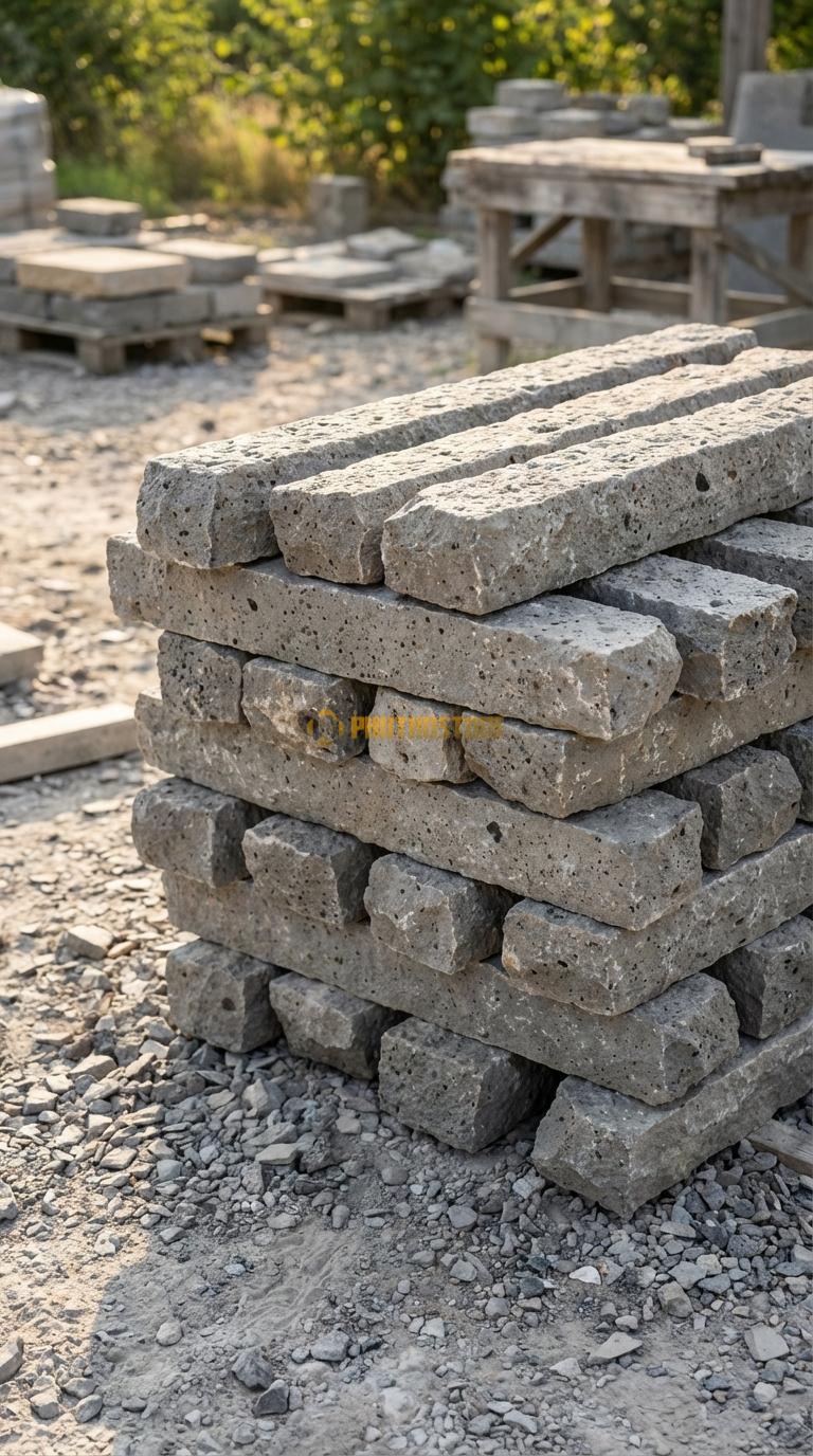 Trụ Đá Chẻ Đá Ong Xám 100cm