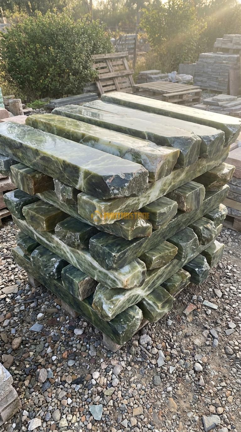 Trụ Đá Chẻ Đá Serpentine 100cm