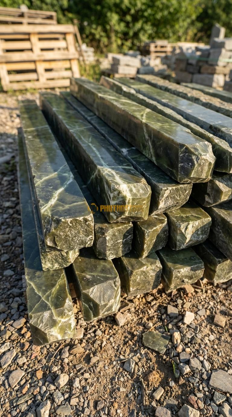 Trụ Đá Chẻ Đá Serpentine 120cm