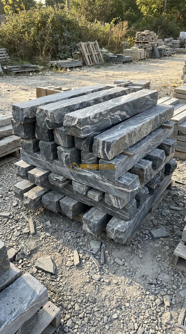 Trụ Đá Chẻ Đá Vân Mây 120cm
