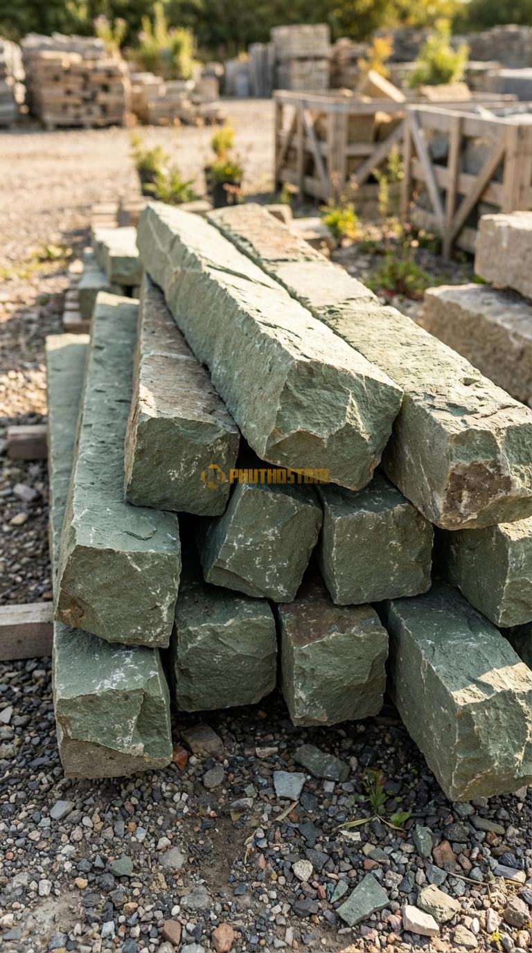 Trụ Đá Chẻ Xanh Rêu 150cm